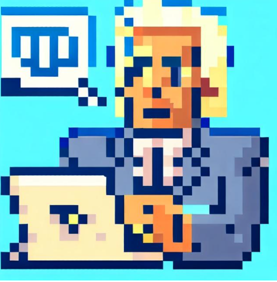 A pixelated Rick Flair afraid to send an email. 